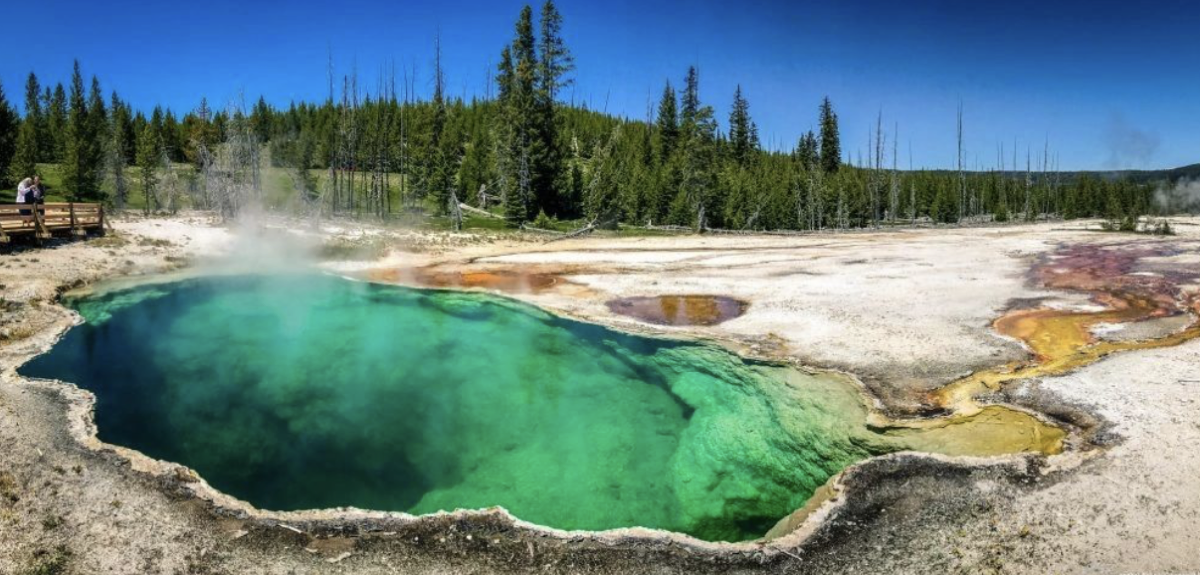 Colorful hot spring